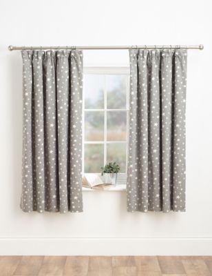 Star Print Pencil Pleat Curtains